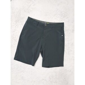 Quiksilver Shorts Mens 31 Amphibian Dry Flight Hybrid Black Surf Swim Beach EUC